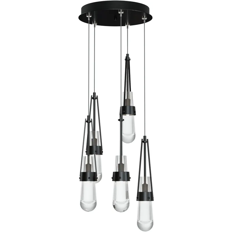 Link 5 Light 13 inch Ink Pendant Ceiling Light, Long
