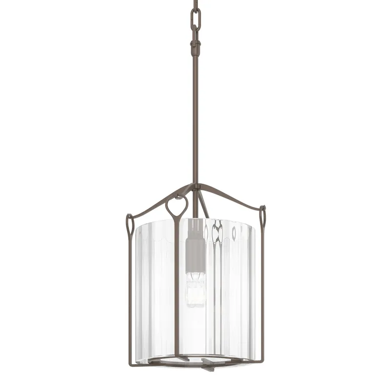 Bow 1 Light 9.8 inch Oil Rubbed Bronze Mini Pendant Ceiling Light in Clear, Tall