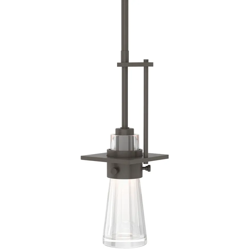 Erlenmeyer 1 Light 4 inch Dark Smoke Mini Pendant Ceiling Light