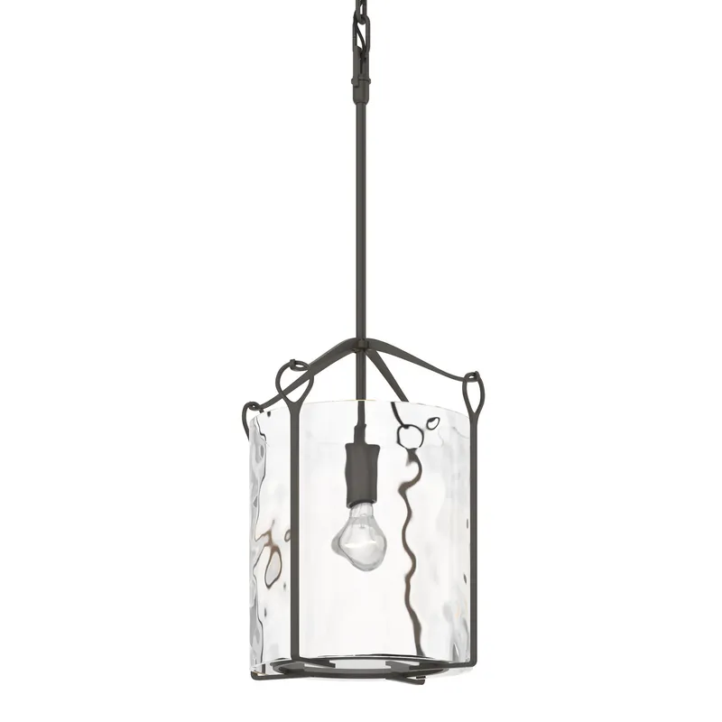 Bow 1 Light 9.8 inch Dark Smoke Mini Pendant Ceiling Light in Water, Tall