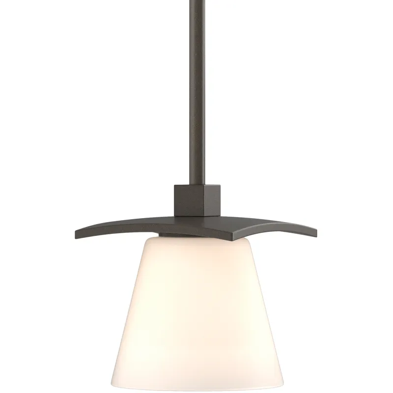 Wren 1 Light 5.1 inch Dark Smoke Mini Pendant Ceiling Light in Opal