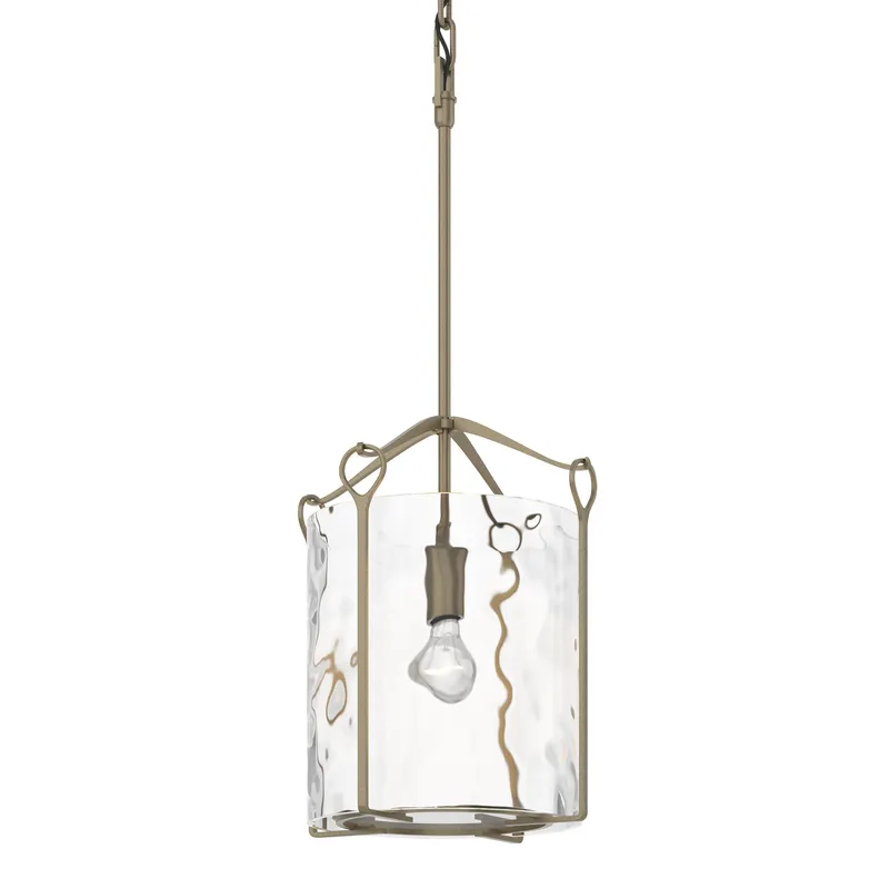 Bow 1 Light 9.8 inch Soft Gold Mini Pendant Ceiling Light in Water, Tall