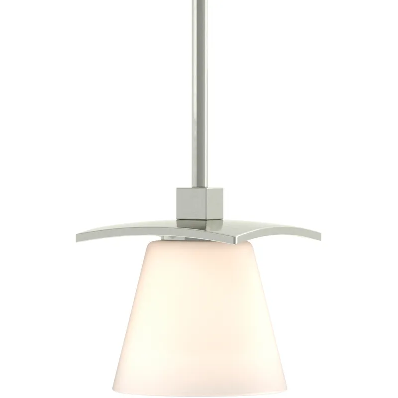 Wren 1 Light 5.1 inch Sterling Mini Pendant Ceiling Light in Opal