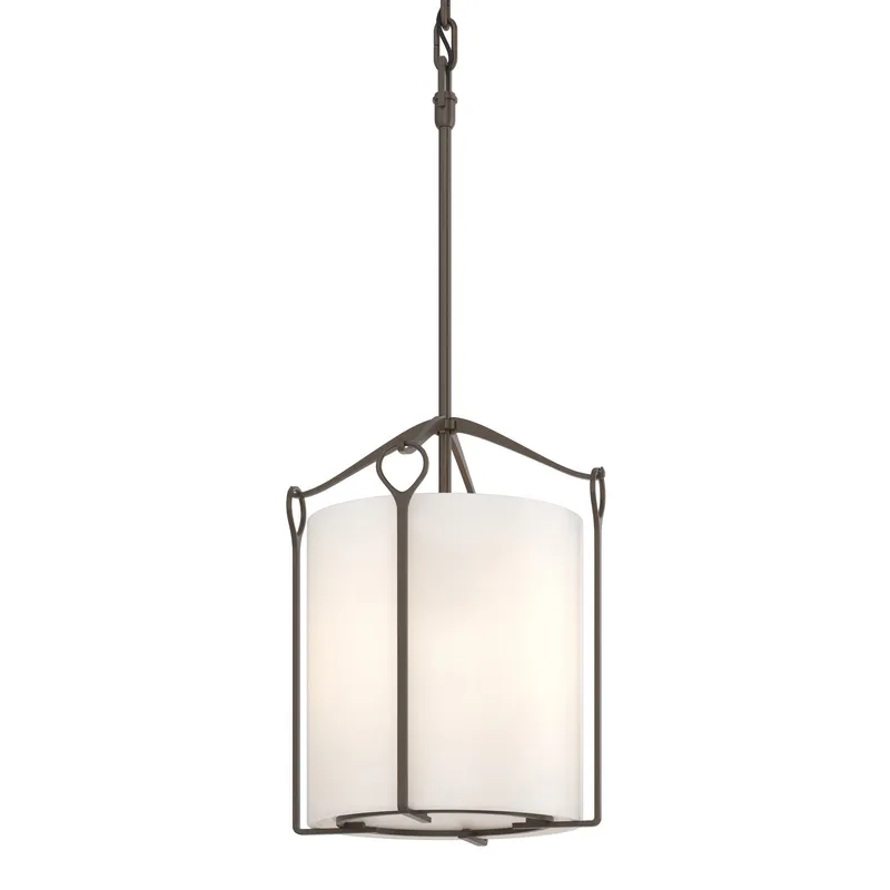 Bow 1 Light 9.8 inch Modern Brass Mini Pendant Ceiling Light in Opal, Tall