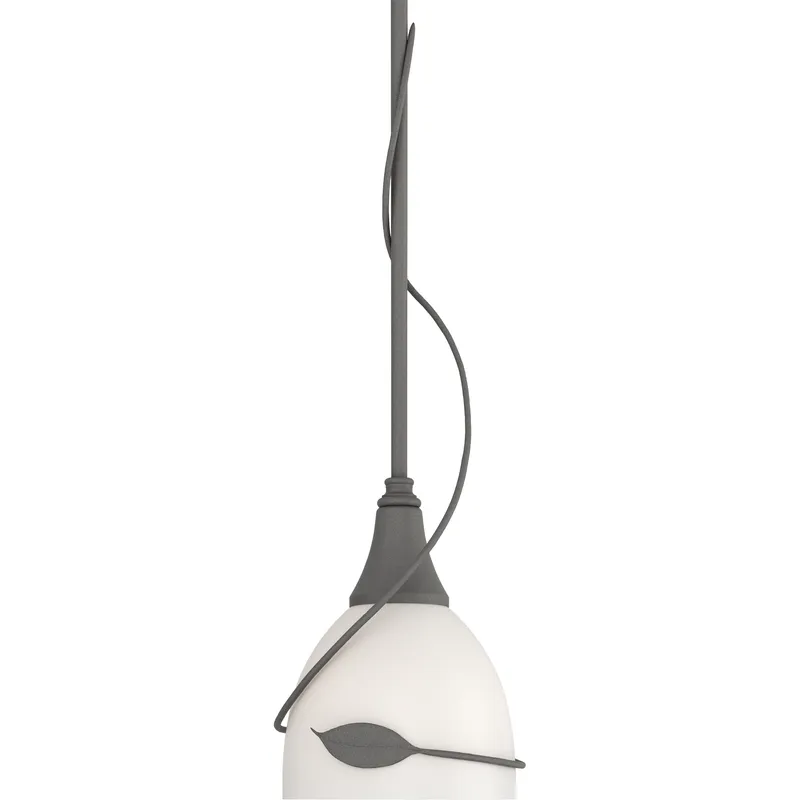 Twining Leaf 1 Light 5.91 inch Natural Iron Mini Pendant Ceiling Light