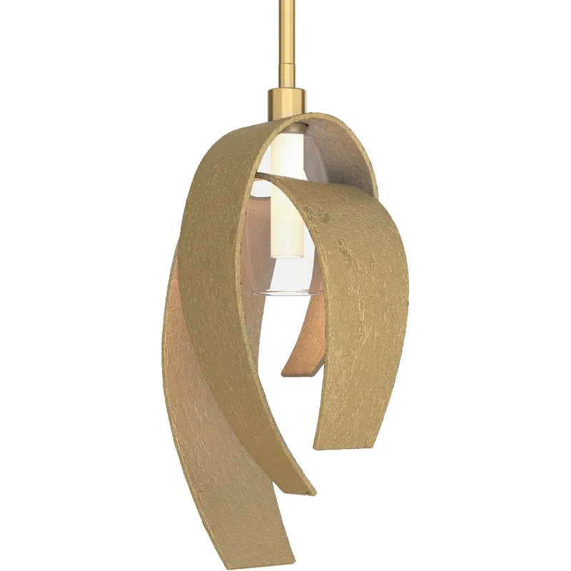 Corona 1 Light 7 inch Modern Brass Mini Pendant Ceiling Light, Large
