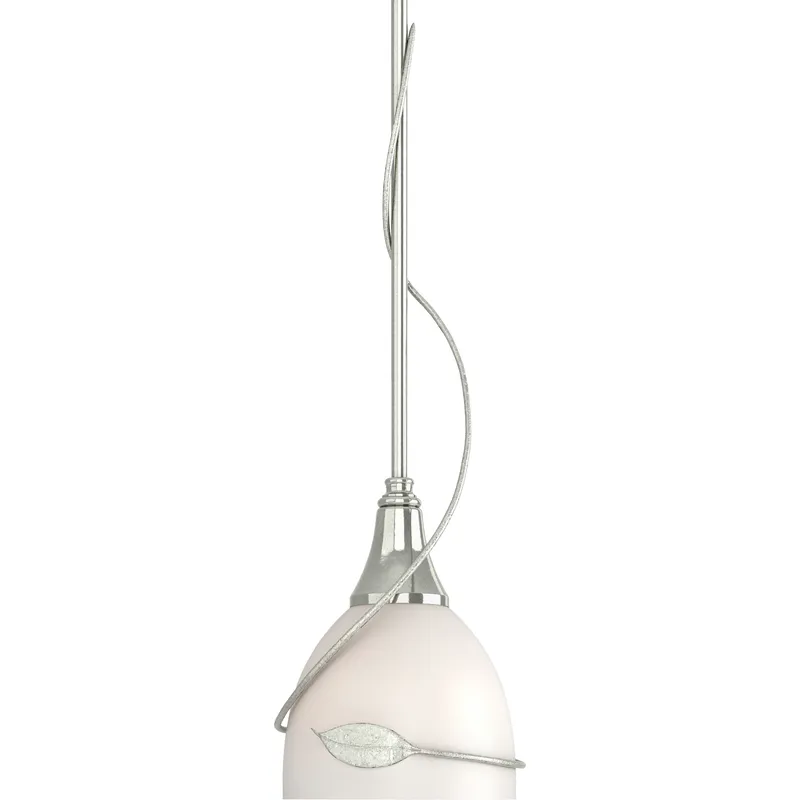Twining Leaf 1 Light 5.91 inch Sterling Mini Pendant Ceiling Light