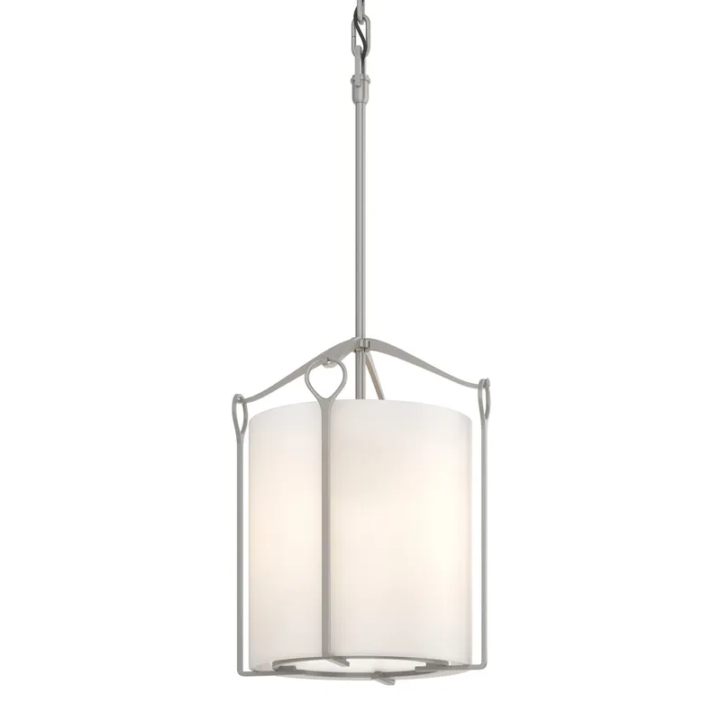 Bow 1 Light 9.8 inch Vintage Platinum Mini Pendant Ceiling Light in Opal, Tall