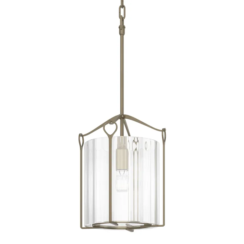 Bow 1 Light 9.8 inch Soft Gold Mini Pendant Ceiling Light in Clear, Tall
