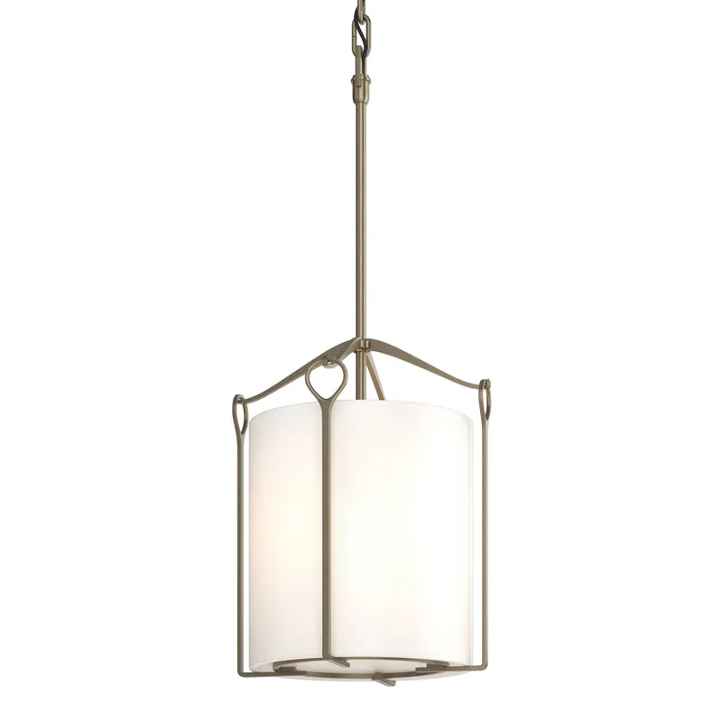 Bow 1 Light 9.8 inch Soft Gold Mini Pendant Ceiling Light in Opal, Tall