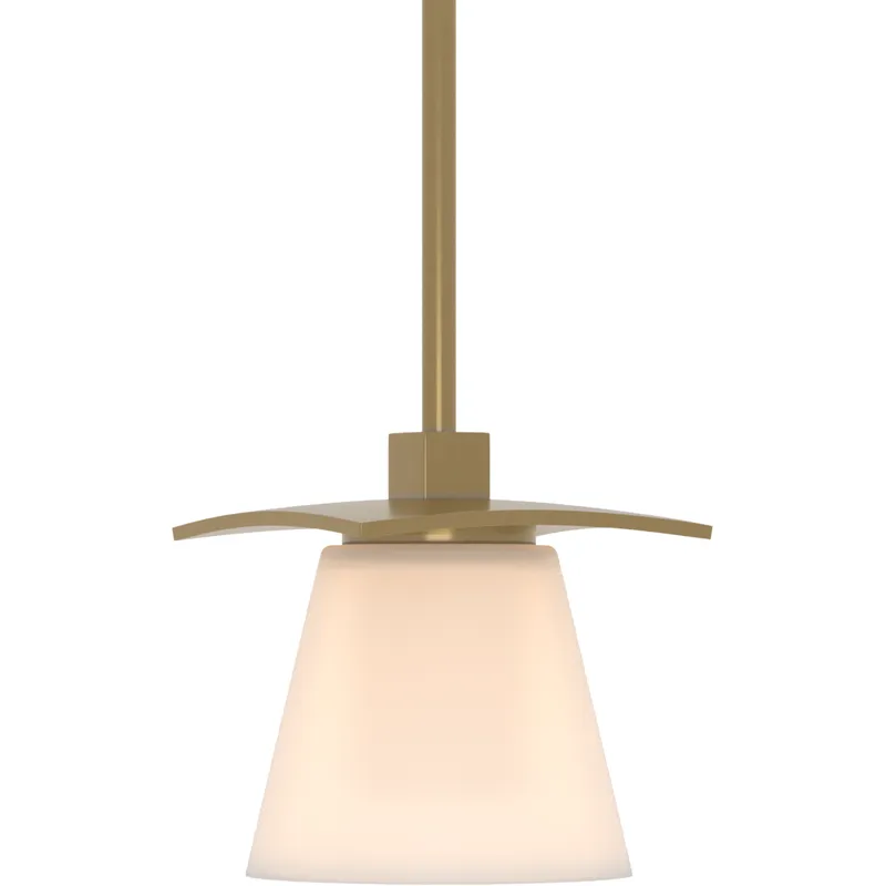 Wren 1 Light 5.1 inch Modern Brass Mini Pendant Ceiling Light in Opal