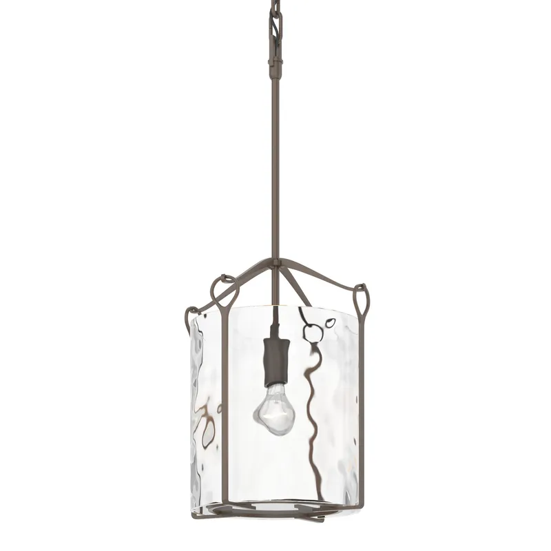 Bow 1 Light 9.8 inch Bronze Mini Pendant Ceiling Light in Water, Tall