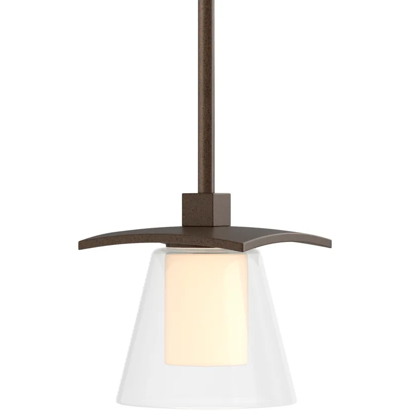 Wren 1 Light 5.1 inch Ink Mini Pendant Ceiling Light in Clear with Opal