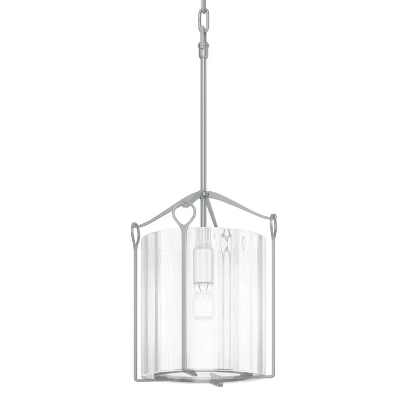 Bow 1 Light 9.8 inch Vintage Platinum Mini Pendant Ceiling Light in Clear, Tall