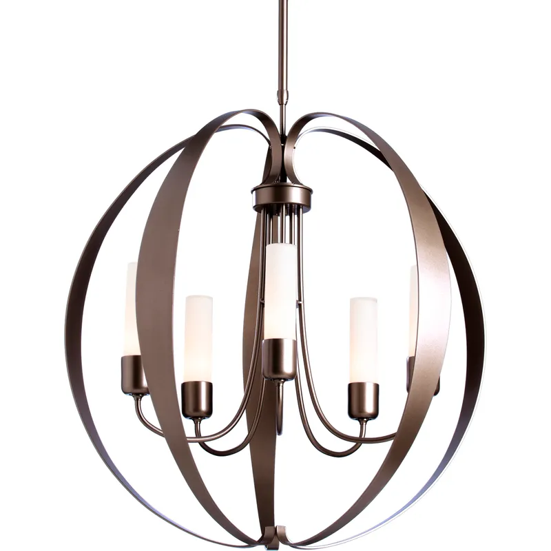 Pomme 5 Light 30.4 inch Coastal Dark Smoke Outdoor Pendant in Opal