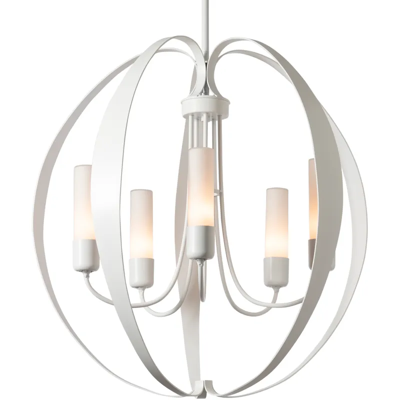 Pomme 5 Light 30.4 inch Marine Grade Black Outdoor Pendant in Opal