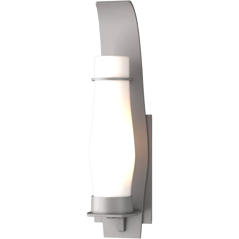 Sea Coast 1 Light 18.6 inch Coastal Burnished Steel Outdoor Sconce in Opal