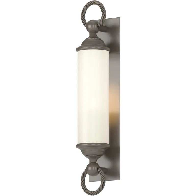 Cavo 1 Light 25.8 inch Coastal Dark Smoke Outdoor Wall Sconce in Opal, Large