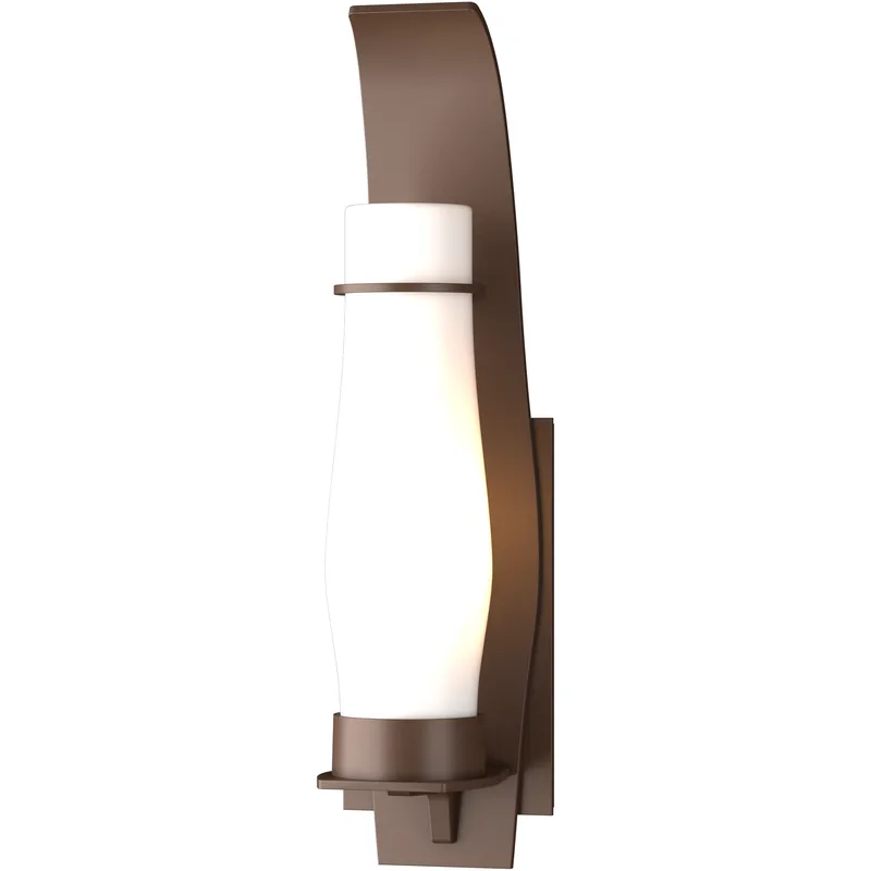 Sea Coast 1 Light 18.6 inch Coastal Bronze Outdoor Sconce in Opal