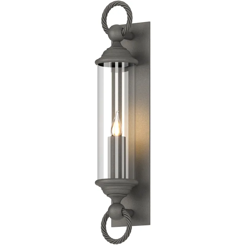 Cavo 1 Light 25.8 inch Natural Iron Outdoor Wall Sconce in Clear, Large