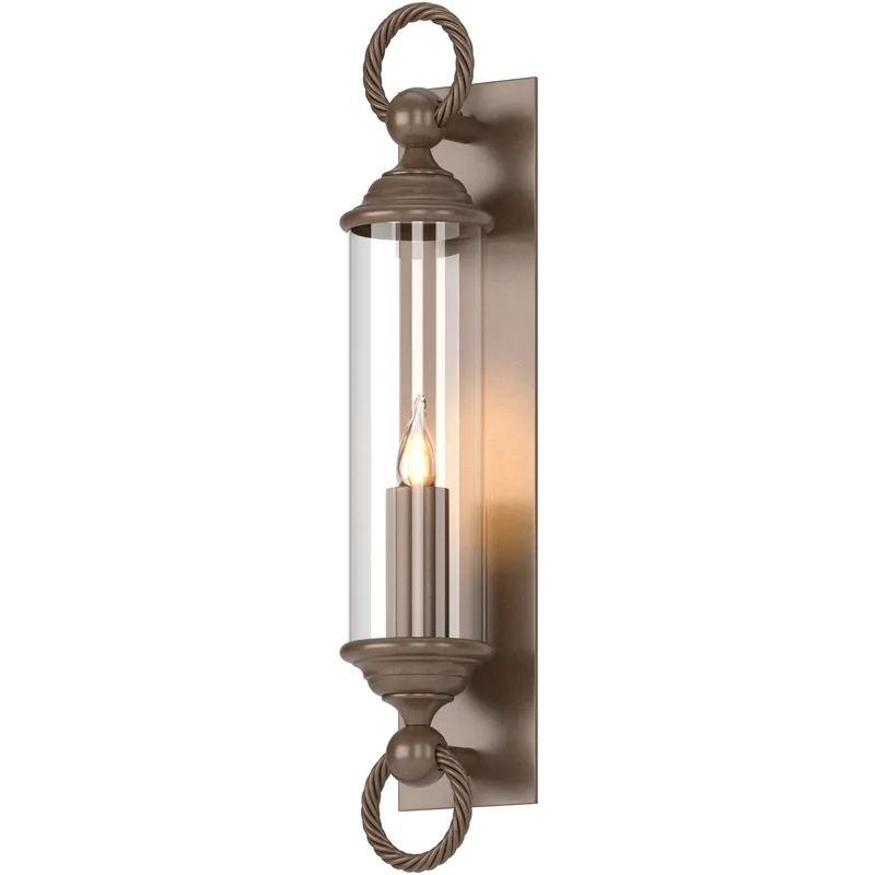 Cavo 1 Light 25.8 inch Coastal Bronze Outdoor Wall Sconce in Clear, Large