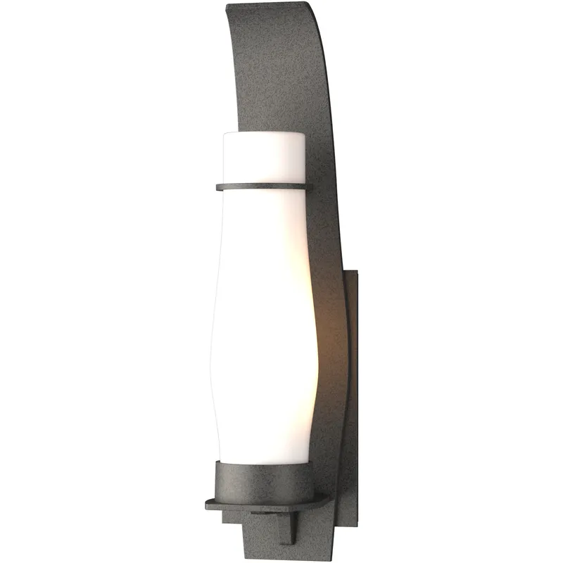Sea Coast 1 Light 18.6 inch Coastal Natural Iron Outdoor Sconce in Opal
