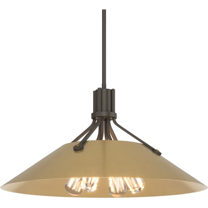 Henry 4 Light 23.1 inch Dark Smoke and Modern Brass Pendant Ceiling Light in Dark Smoke/Modern Brass