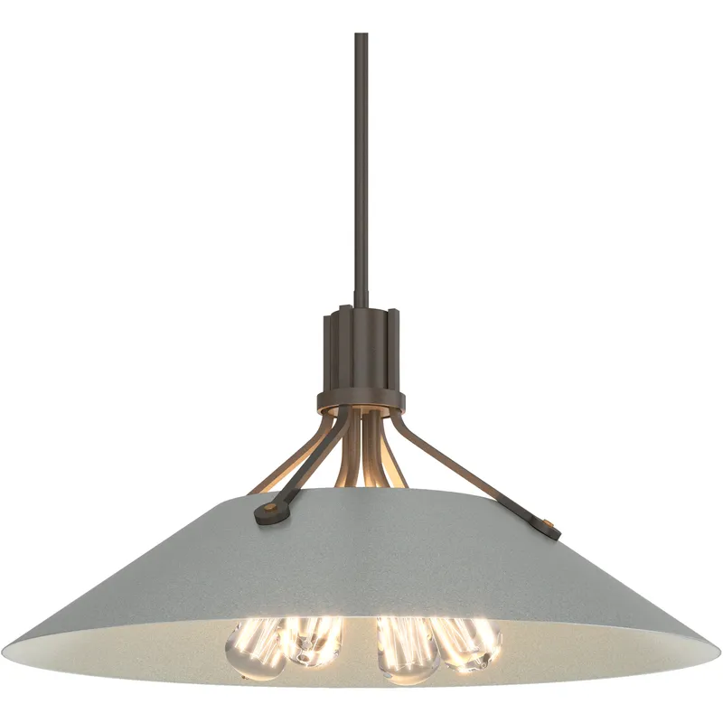 Henry 4 Light 23.1 inch Dark Smoke and Vintage Platinum Pendant Ceiling Light in Dark Smoke/Vintage Platinum