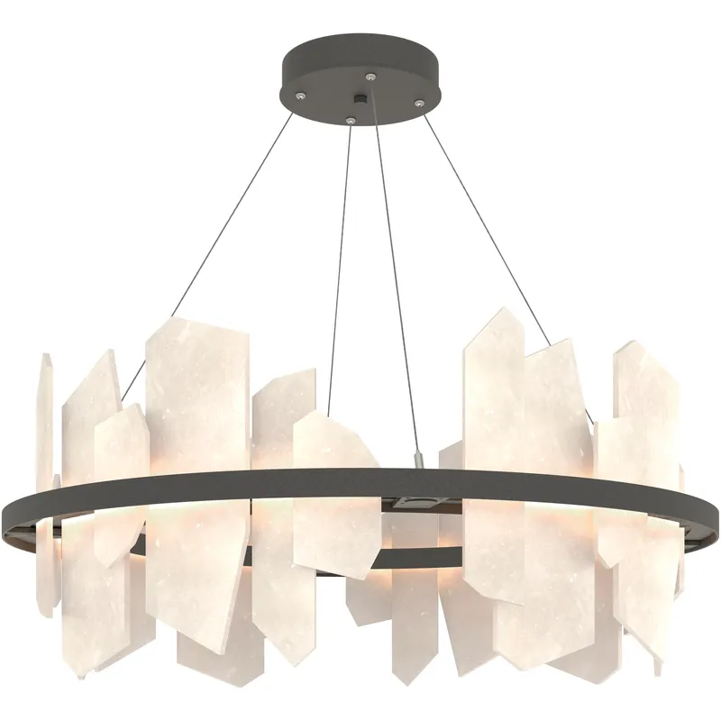 Volterra LED 38 inch Natural Iron Circular Pendant Ceiling Light