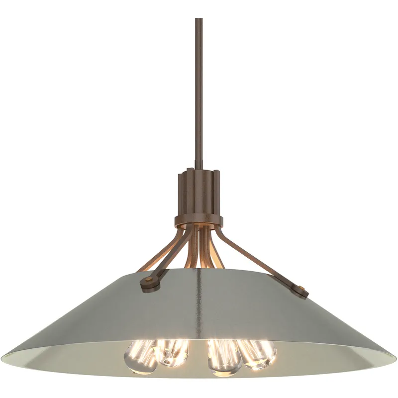 Henry 4 Light 23.1 inch Bronze and Sterling Pendant Ceiling Light in Bronze/Sterling