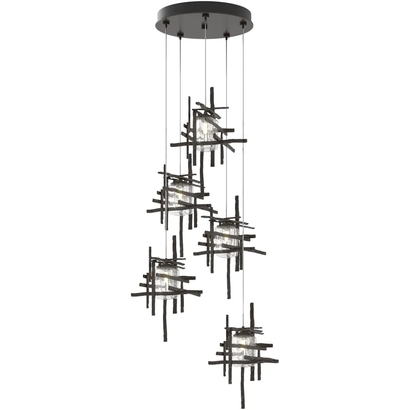 Tura 5 Light 27.3 inch Oil Rubbed Bronze Pendant Ceiling Light, Standard