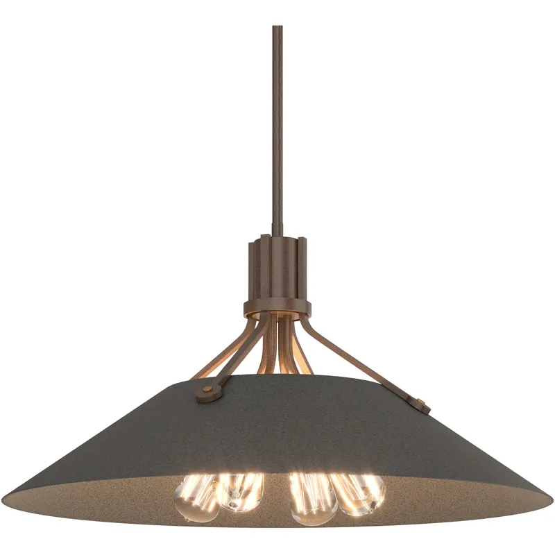 Henry 4 Light 23.1 inch Ink and Natural Iron Pendant Ceiling Light