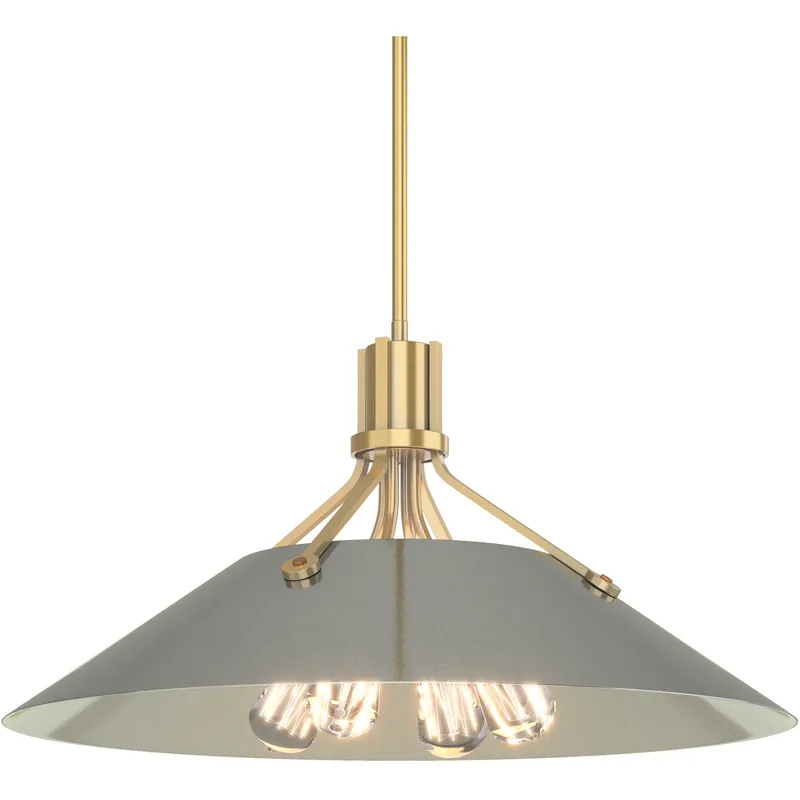 Henry 4 Light 23.1 inch Modern Brass and Sterling Pendant Ceiling Light in Modern Brass/Sterling