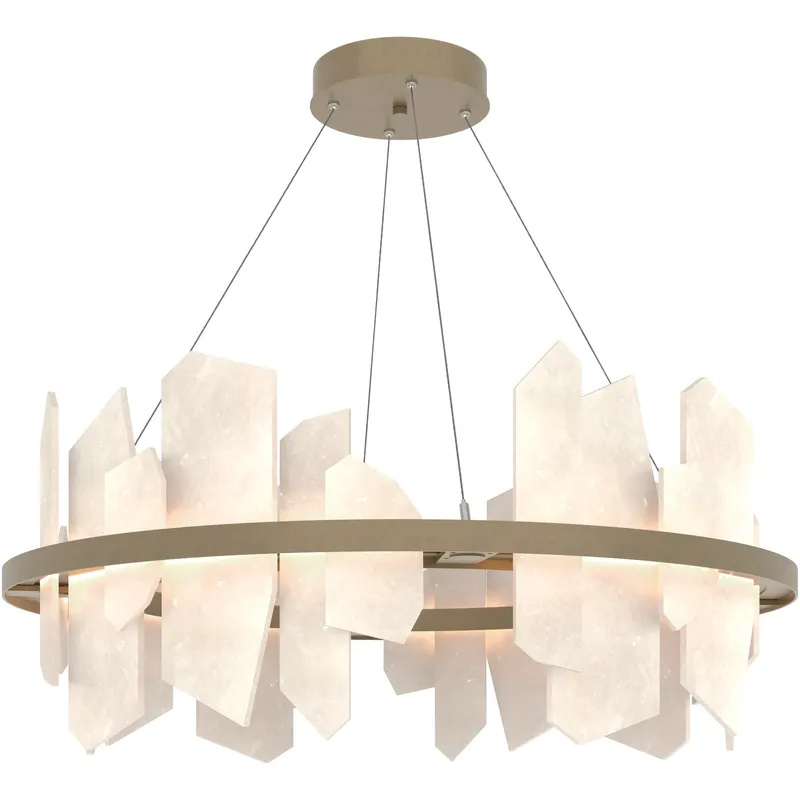 Volterra LED 38 inch Soft Gold Circular Pendant Ceiling Light