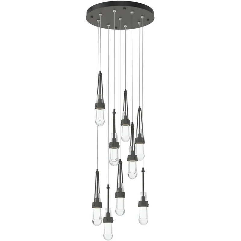 Link 9 Light 20.5 inch Natural Iron Pendant Ceiling Light, Standard