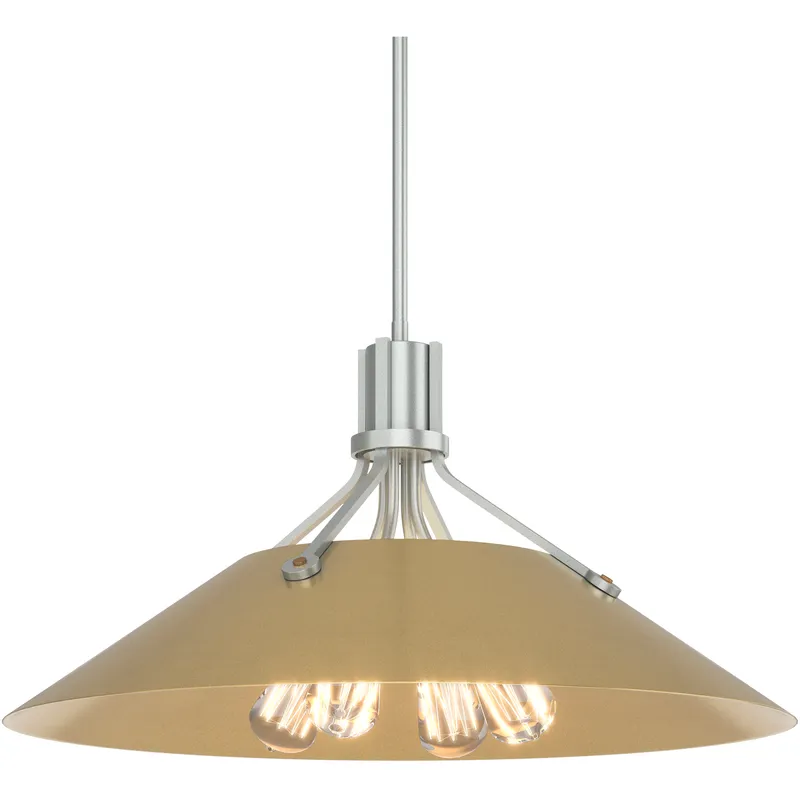 Henry 4 Light 23.1 inch Vintage Platinum and Modern Brass Pendant Ceiling Light in Vintage Platinum/Modern Brass
