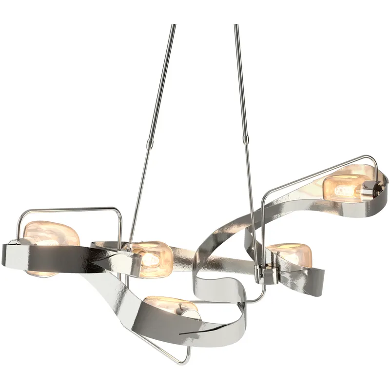 Graffiti 5 Light 50.1 inch Sterling Pendant Ceiling Light, Short