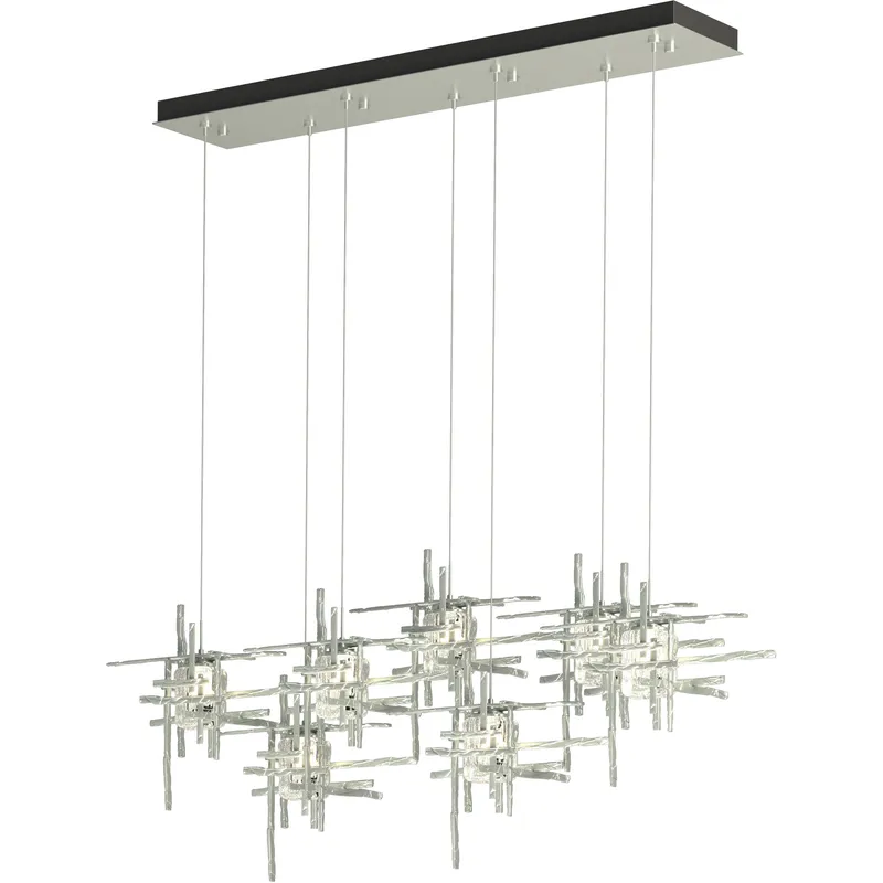 Tura 7 Light 53.6 inch Vintage Platinum Pendant Ceiling Light, Standard