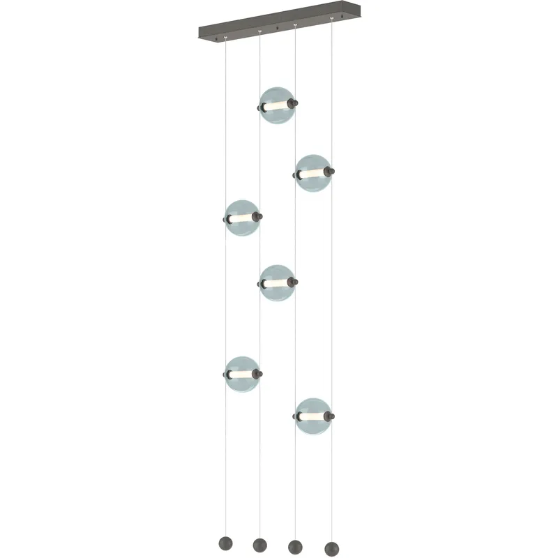 Abacus LED 22.3 inch Natural Iron Ceiling-to-Floor Pendant Ceiling Light in Cool Grey