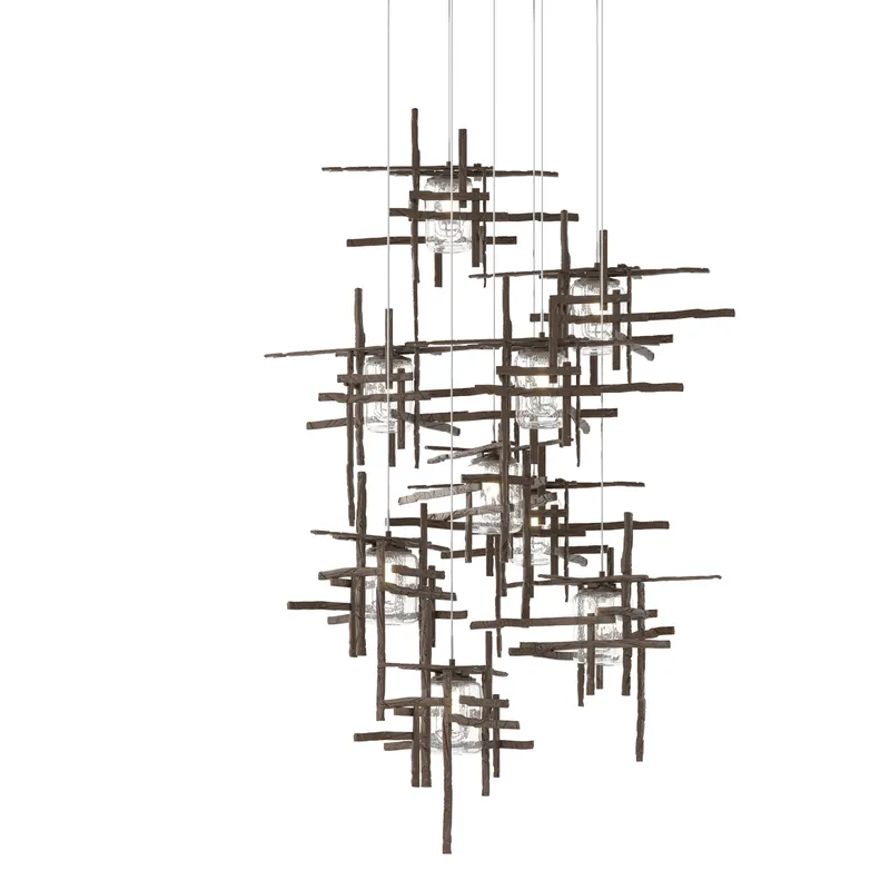 Tura 9 Light 29.6 inch Ink Pendant Ceiling Light, Long