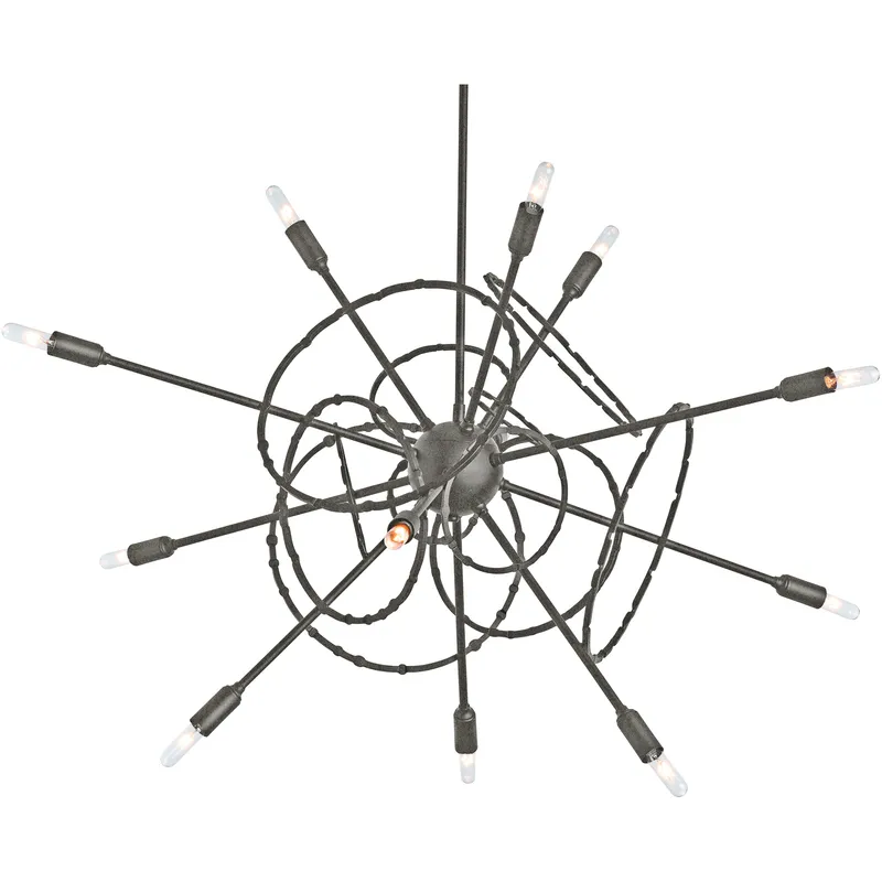 Olympus 12 Light 33.2 inch Natural Iron Pendant Ceiling Light