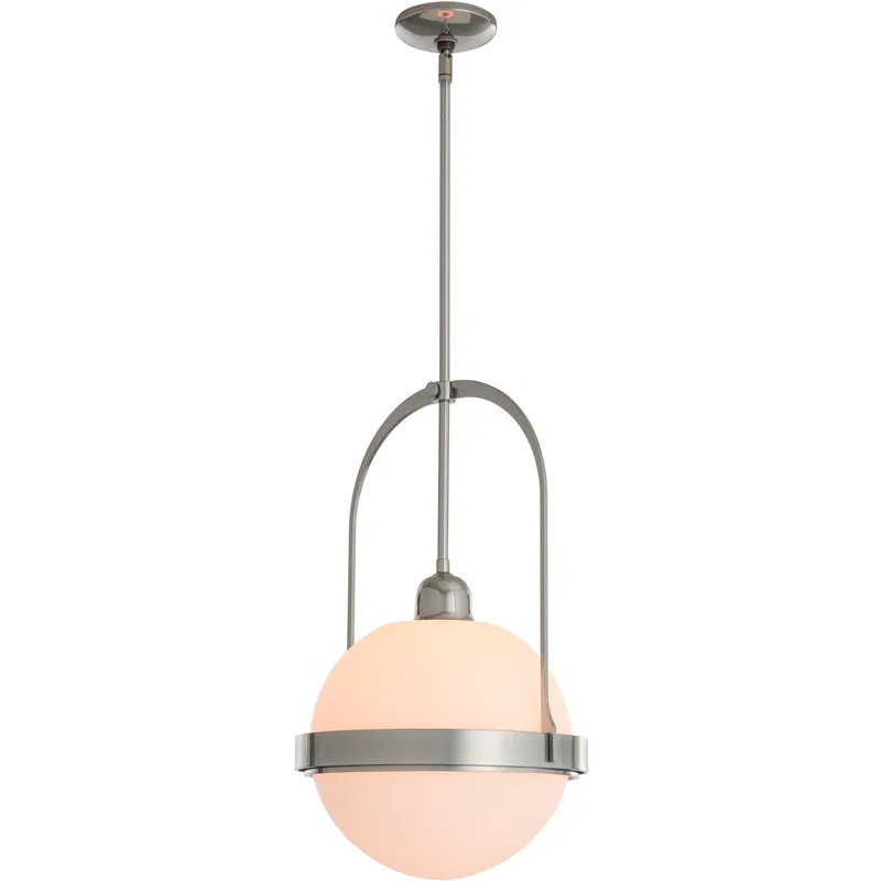 Atlas 1 Light 13.9 inch Sterling Pendant Ceiling Light in Opal