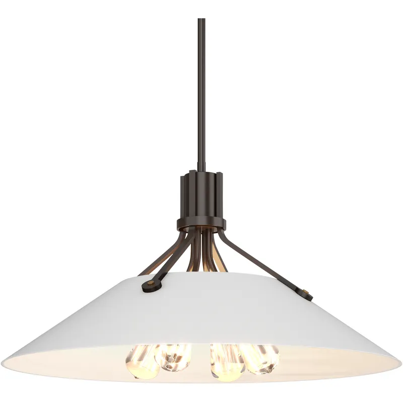 Henry 4 Light 23.1 inch Oil Rubbed Bronze and White Pendant Ceiling Light in Oil Rubbed Bronze/White