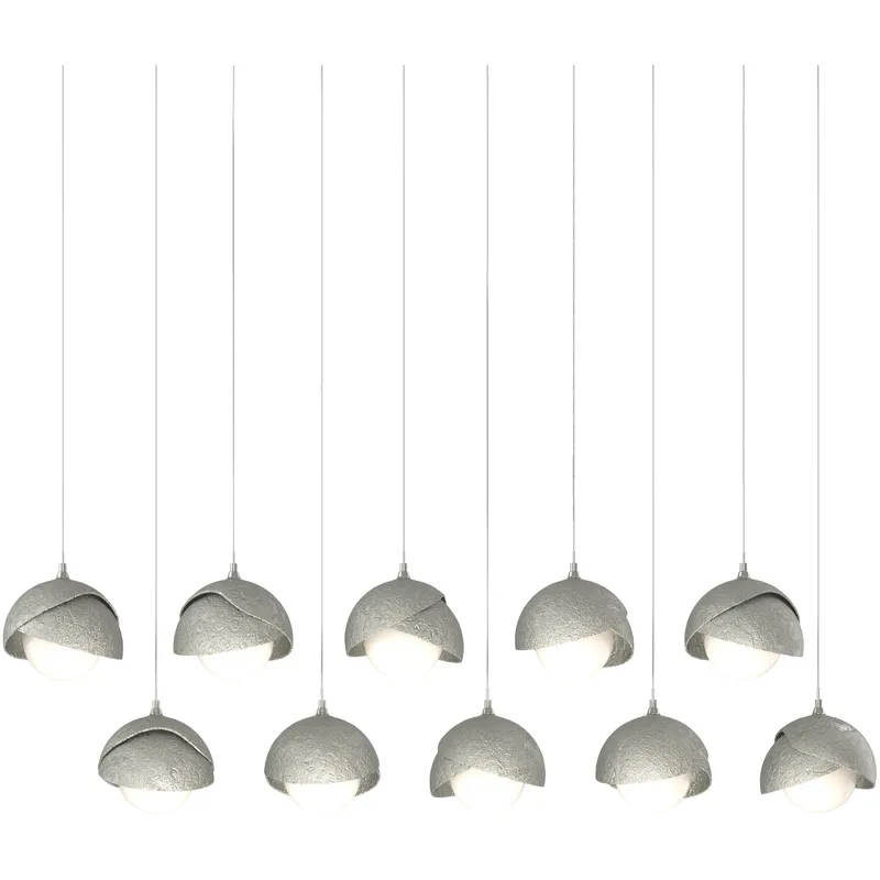 Brooklyn 10 Light 44.5 inch Sterling Pendant Ceiling Light, Long