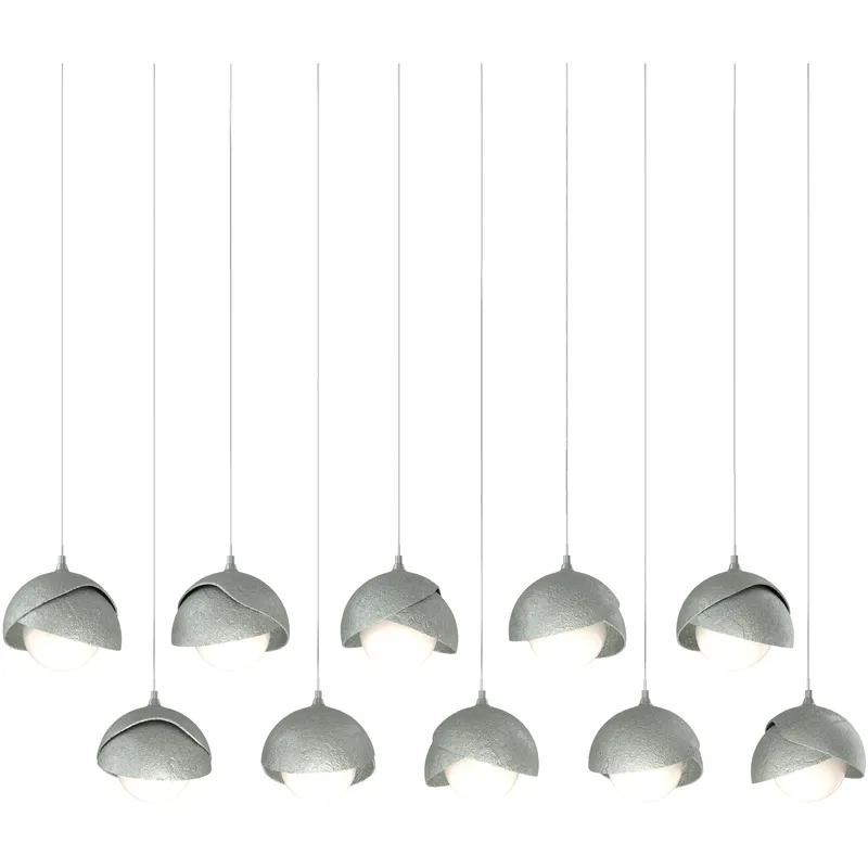 Brooklyn 10 Light 44.5 inch Vintage Platinum Pendant Ceiling Light, Long