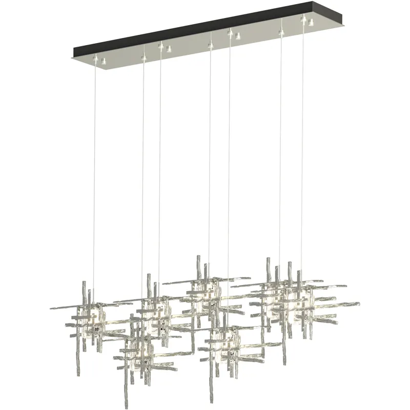 Tura 7 Light 53.6 inch Sterling Pendant Ceiling Light, Standard