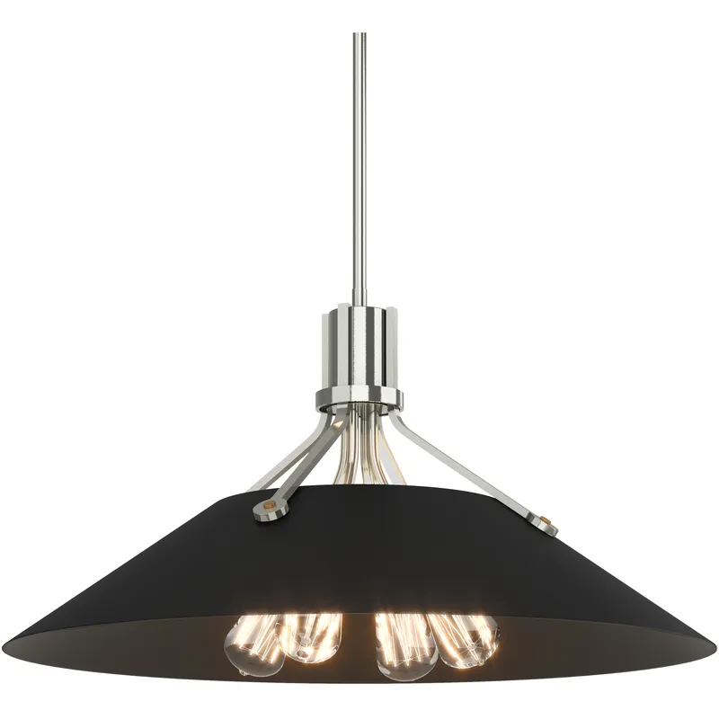 Henry 4 Light 23.1 inch Sterling and Black Pendant Ceiling Light in Sterling/Black