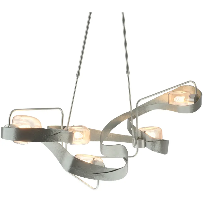 Graffiti 5 Light 50.1 inch Vintage Platinum Pendant Ceiling Light, Short