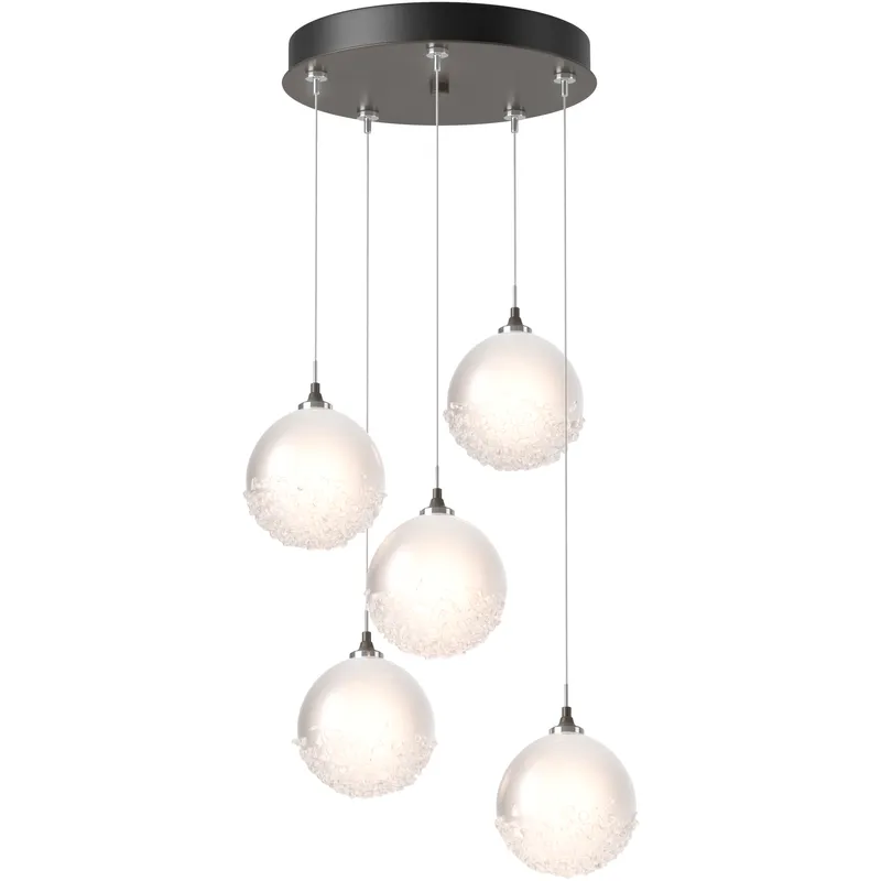 Fritz 5 Light 15.4 inch Dark Smoke Pendant Ceiling Light, Standard