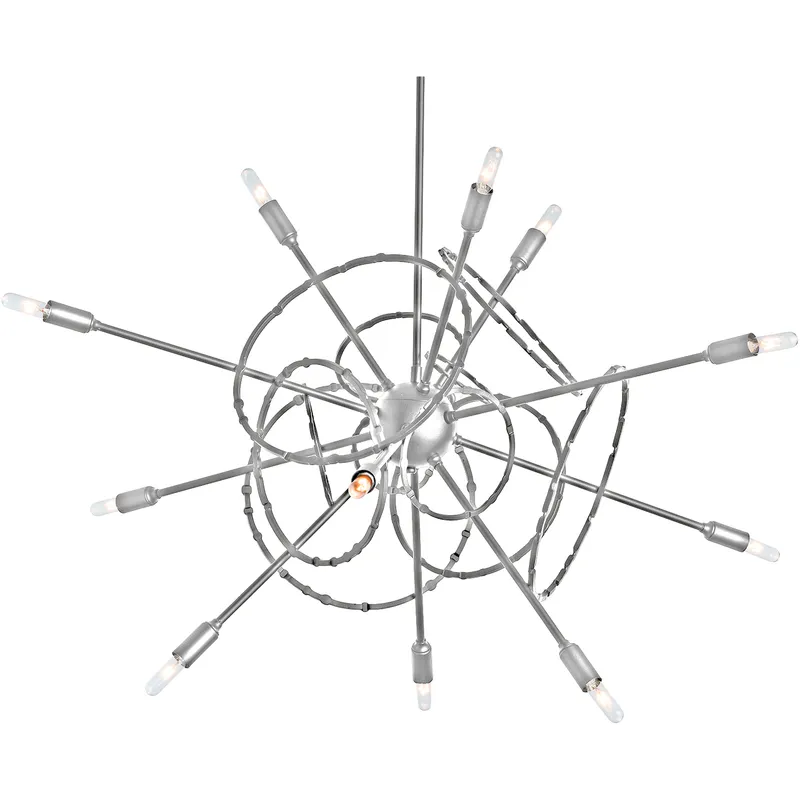 Olympus 12 Light 33.2 inch Sterling Pendant Ceiling Light